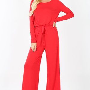 Red Plus Size Jumpsuit